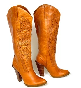 Jessica Simpson Abilene Alan Cowboy Cowgirl Boots - Women's 8.5B VG Condition - Picture 1 of 19