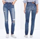 Madewell High Riser Skinny Jeans Medium Wash Distressed Ripped Rozmiar 25