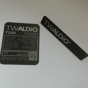1 zestaw zamiennych emblematów Tw audio Badge Logo T24N Naklejka Aftermarket - Zdjęcie 1 z 5