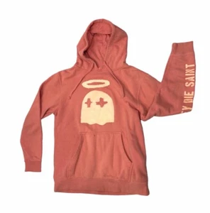 B Wood GLOW Ghost "Pink" Hoodie Made in USA Size M - Picture 1 of 14