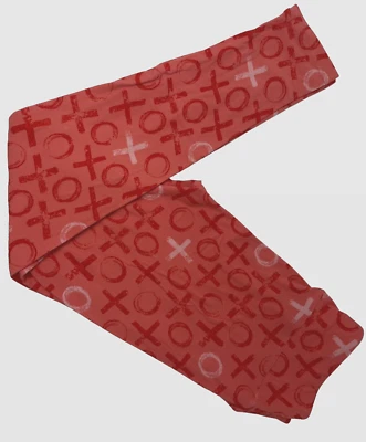 LuLaRoe VALENTINE Leggings Women's One Size OS XOXO PINK Red NWT - Image 1 of 4