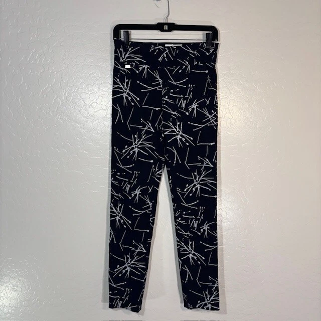Pantalones Joseph Ribkoff para mujer 8 tirones elásticos negros estampados arte 28" Foto 1 de 4