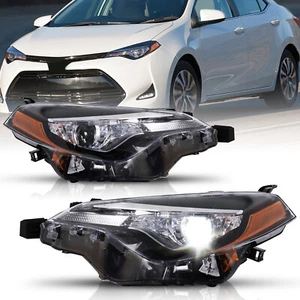 For 2017 2018 2019 Toyota Corolla L LE CE Headlight Assembly W/ LED - Picture 1 of 24