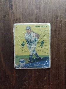 1934 Goudey #1 Jimmy Foxx Original Philadelphia Athletics Bajo Grado - Imagen 1 de 2