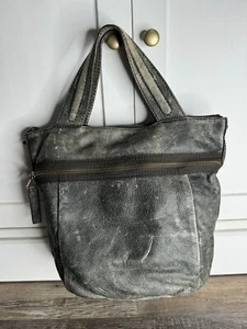 J. Crew Leder Bucket Bag Used Grau Schultertasche Neu ohne Etikett - Bild 1 von 7