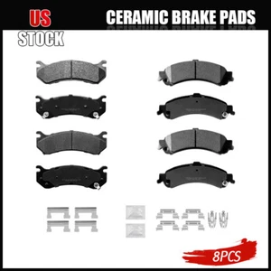 Front Rear Ceramic Brake Pads for Chevy Avalanche Silverado Suburban 1500 Tahoe - Picture 1 of 6