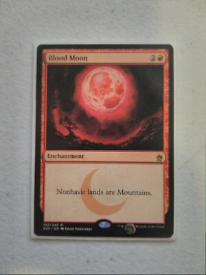 Magic the Gathering Card - Rare - Blood Moon - Excellent Condition - Image 1 of 3