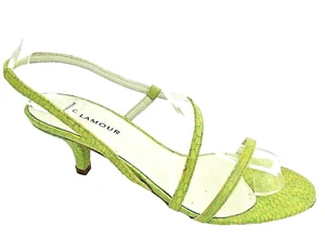 GLAMOUR FOR WOMAN 6865 PISTACHO LEATHER HEELS LADIES SANDALS UK 5 -EUR 38 - Picture 1 of 5