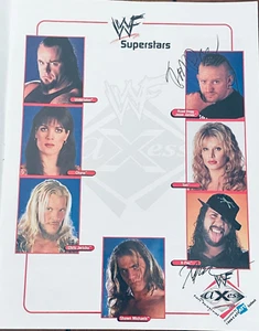 WWE WWF MAGAZIN WRESTLEMANIA PROGRAMM WWF AXESS FAN FEST 2000 4X SIGNIERT - Bild 1 von 6