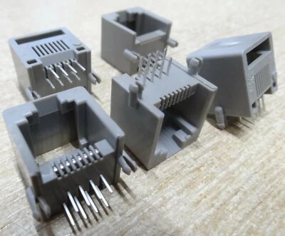 5x Molex right angle RJ45 pcb socket network 8 way 0520188846 MXJ-52019 - Image 1 of 4