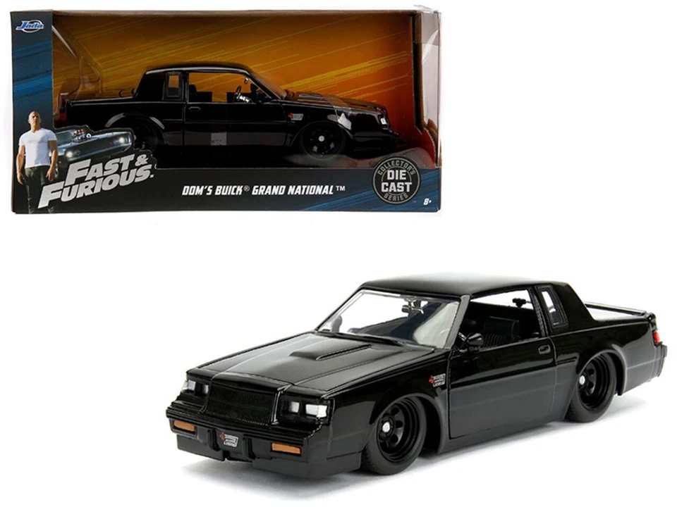 1/24 Jada Dom's 别克 Grand National 黑色 Fast & Furious 电影压铸 99539 — 第 1/1 张图片