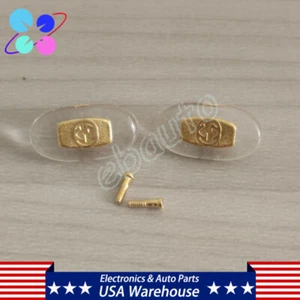 Replace For GUCCI Eyeglasses Sunglasses Screw-in Nose Pads Oval Shaped (1Pair) - Picture 1 of 5