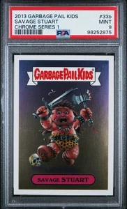 2013 Topps Garbage Pail Kids GPK Chrome Series 1 #33b SAVAGE STUART - PSA 9 MINT - Picture 1 of 2