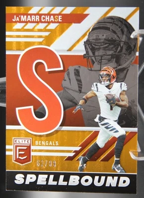 Ja'Marr Chase - 2023 Donruss Elite 62/99 Orange Spellbound #SB-JC4 - Bengals - Image 1 of 3