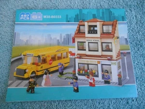 Sluban m38-b0333 building brick set. School Bus and School House MANUAL ONLY! - Picture 1 of 6