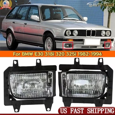 Front Bumper Fog Light For BMW E30 318i 320 325i 1982-1994 Daytime Running Light Foto 1 de 4