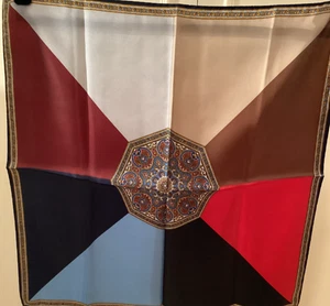 ASHEAR BURGUNDY 19" SQUARE SILK SCARF (102) - Picture 1 of 3