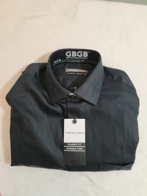 Geoffrey Beene NWT Shirt Mens 15.5 34 / 35 Black Dress Long Sleeve Business Work - Image 1 of 4