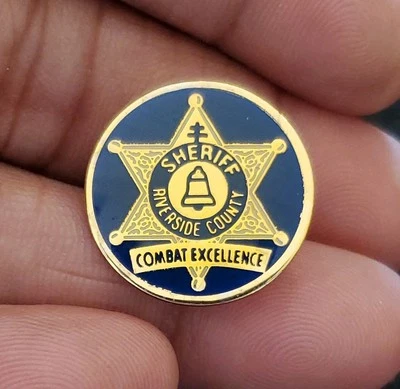 RARE Riverside County Sheriff Combat Excellence Pin - Image 1 of 2