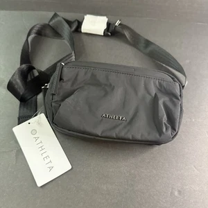 Athleta All About Crossbody Belt Bag Shoulder Adjustable Black - Picture 1 of 4