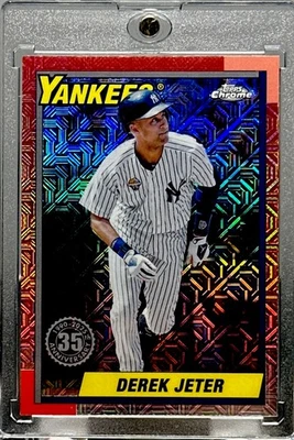 DEREK JETER RARO MOJO REFRACTOR TARJETA DE INVERSIÓN PRIZM CROMO HOLO SSP, YANKEES Foto 1 de 4