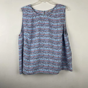 Talbots Woman Size 3X Sleeveless Top Multicolored 100% Polyester Lightweight - Picture 1 of 6
