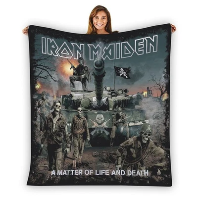 Iron Maiden Warm Single-Side Printing Flannel Fleece Blanket - Image 1 of 3