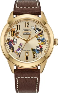 Citizen Men's Eco-Drive Disney Mickey Mouse & Friends, Gold Tone Stainless Steel - Picture 1 of 9