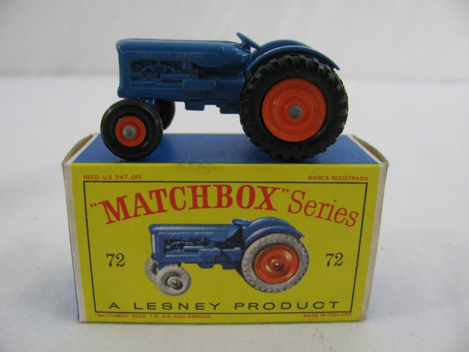Vintage Lesney Matchbox Blue Fordson Farm Tractor w/ Box #72 New! - Image 1 of 4