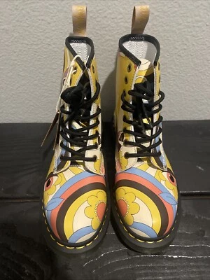 DR. Martens Vegan 1460 RETRO Kemble Lace Up Boots Women’s 6 Floral Eye Mushroom - Image 1 of 4