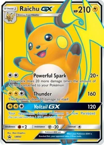 Tarjeta Pokémon Raichu GX SM90 - Black Star Promo - Arte Completo Rara - Casi Como Nueva (NM) - Imagen 1 de 1