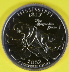 2002 S-Mint Clad Proof US State Quarter Mississippi - Bild 1 von 1