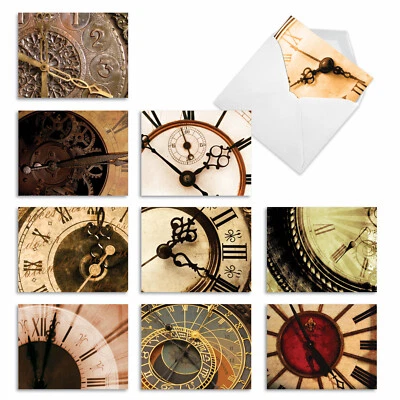 10 Assorted All Occasion Blank Note Cards with Envelopes - CLOCKWORKS M2010 - Imagem 1 de 4