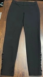 New Directions Black Pull-On Pants w/ Lace Up Ankles Women’s Size Medium - Picture 1 of 4