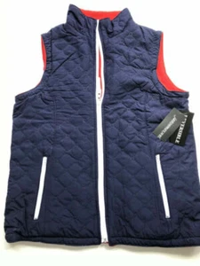 Women's vest size SMALL Purple & Red Reversible Fleece Jacket NEW (Bf57) - Picture 1 of 5