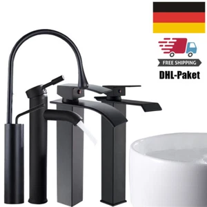 Hoch Waschtischarmatur Wasserhahn Armatur Schwarz Waschbecken Einhebelmischer - Bild 1 von 52