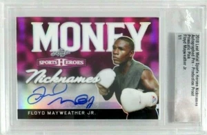 FLOYD MAYWEATHER JR SIGNED AUTOGRAPH 2018 LEAF SPORTS HEROES PRISMATIC AUTO 1/1  - Picture 1 of 2