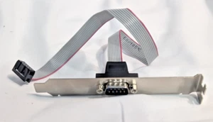 Serial 9 Broches DB9 RS232 Carte Mère Com Port Ruban Câble Connecteur Support Neuf - Photo 1/6