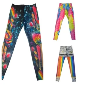 Zara Terez Girls Lot of 3 Leggings Size LG Ice Cream Candies Colored Pencils - Picture 1 of 11