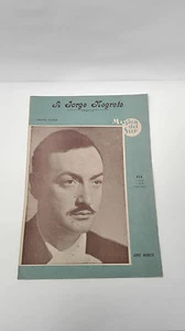 Antigua partitura Corrido A Jorge Negrete por Chucho Monge, 1954 Musica del Sur - Imagen 1 de 1