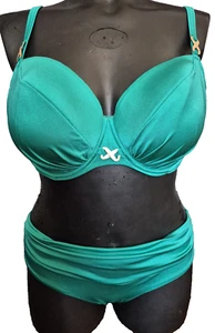 AVA Swim Vollschalen Bügel-BH Bikini SET Gr.90D UK 40D + Slip 46 UK 18 - Bild 1 von 7