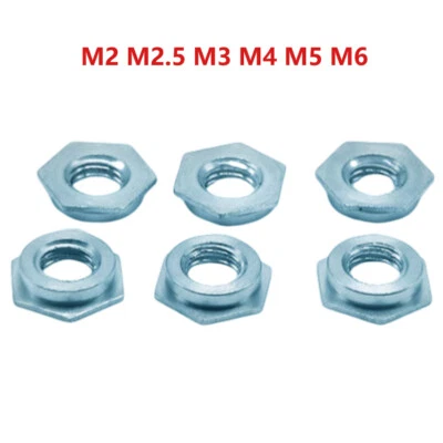 Stahl Verzinkt Einpressmuttern Sechskantmuttern Pressnietteil M2 M2.5 M3 M4 M5M6 - Bild 1 von 4