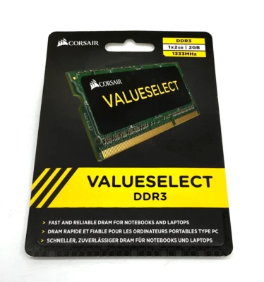 Corsair Value Select DDR3 2 GB (1 x 2 GB) 1333Mhz CMSO2GX3M1A11333C9 - Image 1 of 2
