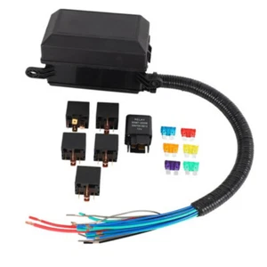 12-24V 6Way Car Power Distribution Blade Relay Fuse Holder Box Block Panel Board - Picture 1 of 8