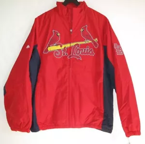 MAJESTIC ST. LOUIS CARDINALS CHAQUETA DE HOMBRE CON CREMALLERA COMPLETA DOBLE CLIMA M - Imagen 1 de 4