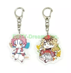Set of 2 Demon Anime Acrylic Keychain Akaza, Doma v2 - Picture 1 of 2