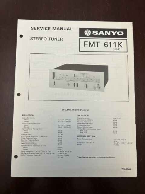 Las mejores ofertas en Manuales de electrónica vintage de Sanyo | eBay