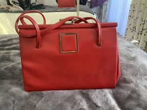 Damen Vintage Marquessa rote Lederhandtasche mit Wildlederfutter - Bild 1 von 11