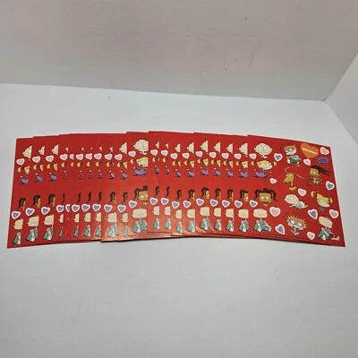 20 hojas de pegatinas vintage 1996 Nickelodeon Rugrats día de San Valentín  Foto 1 de 4