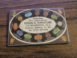 Vintage GOOD'S FURNITURE Werbespiegel BOYERTOWN Pa Pennsylvania SCHILD - Bild 1 von 2